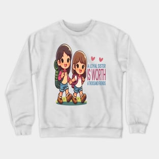 Sisters Bond: Adventure and Loyalty Crewneck Sweatshirt